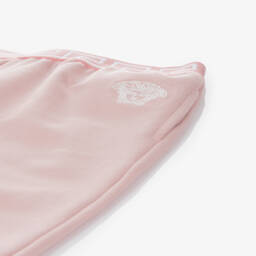 Versace-Girls Cotton Pink Logo Joggers | Childrensalon Outlet