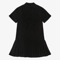 Versace-فستان ساتان أسود أنيق للبنات | Childrensalon Outlet