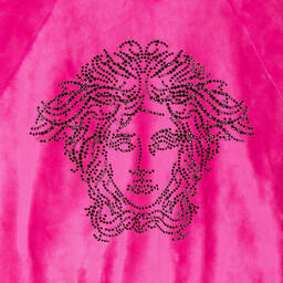 Versace-Велюровый топ цвета фуксии на молнии | Childrensalon Outlet