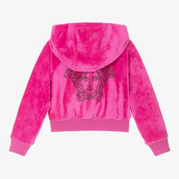 Versace-Велюровый топ цвета фуксии на молнии | Childrensalon Outlet
