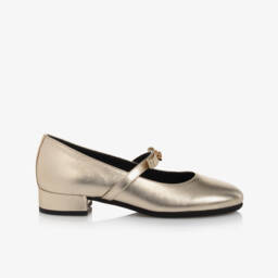 Versace-حذاء كعب جلدي مزخرف للبنات | Childrensalon Outlet