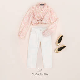 Versace-Золотистые туфли-лодочки Medusa из кожи для девочек | Childrensalon Outlet