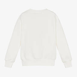 Versace-سويتشيرت قطن لون عاجي للبنات | Childrensalon Outlet