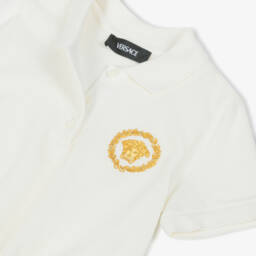 Versace-Кремовое хлопковое теннисное платье для девочек | Childrensalon Outlet