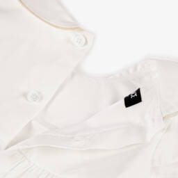 Versace-Girls Ivory Greca Pattern Dress | Childrensalon Outlet