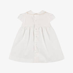 Versace-Girls Ivory Greca Pattern Dress | Childrensalon Outlet