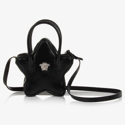 Versace-Черная кожаная сумка в форме звезды (19см) | Childrensalon Outlet