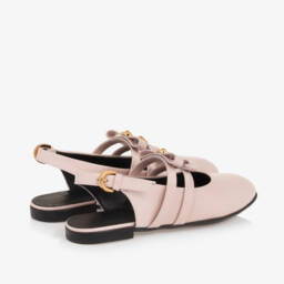 Versace-Розовые туфли-лодочки Medusa из лакированной кожи | Childrensalon Outlet