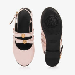 Versace-Розовые туфли-лодочки Medusa из лакированной кожи | Childrensalon Outlet