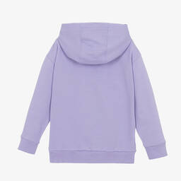 Versace-توب هودي قطن جيرسي لون بنفسجي للبنات | Childrensalon Outlet