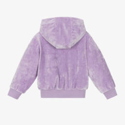 Versace-Girls Lilac Velour Hoodie Top | Childrensalon Outlet