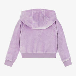 Versace-Girls Lilac Velvet Hoodie | Childrensalon Outlet