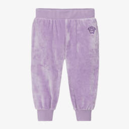 Versace-بنطلون أطفال بناتي قطيفة لون بنفسجي | Childrensalon Outlet