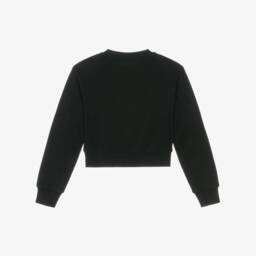 Versace-بلوفر فاخر أسود مزين بمدوسا للبنات | Childrensalon Outlet