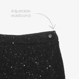 Versace-Роскошные черные твидовые шорты с блеском для девочек | Childrensalon Outlet