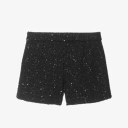 Versace-Роскошные черные твидовые шорты с блеском для девочек | Childrensalon Outlet