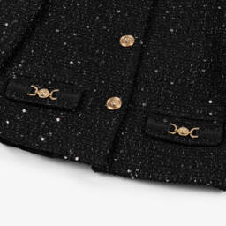 Versace-Роскошный блестящий твидовый жакет для девочек | Childrensalon Outlet