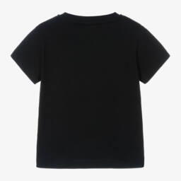 Versace-Girls Luxurious Black Crystal Tee | Childrensalon Outlet