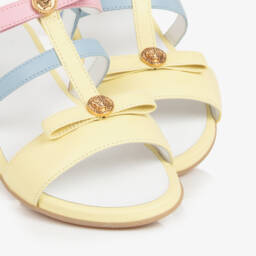 Versace-Летние кожаные сандалии пастельных тонов для девочек | Childrensalon Outlet