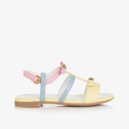 Versace-Летние кожаные сандалии пастельных тонов для девочек | Childrensalon Outlet