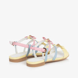 Versace-Летние кожаные сандалии пастельных тонов для девочек | Childrensalon Outlet