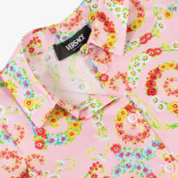 Versace-فستان باروك زهري للبنات | Childrensalon Outlet
