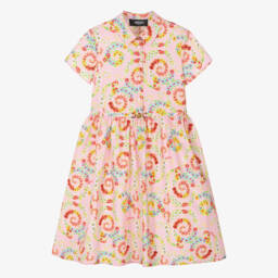 Versace-فستان باروك زهري للبنات | Childrensalon Outlet