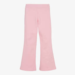 Versace-Girls Pink Flare Cotton Trousers | Childrensalon Outlet