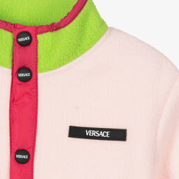 Versace-Girls Pink Fleece Jacket  | Childrensalon Outlet