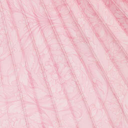 Versace-Girls Pink Pleated Barocco Dress | Childrensalon Outlet