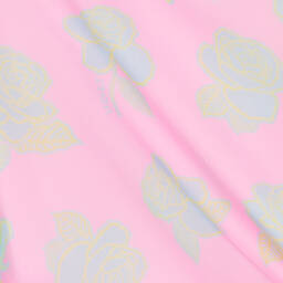 Versace-Girls Pink Rose Silk Dress | Childrensalon Outlet