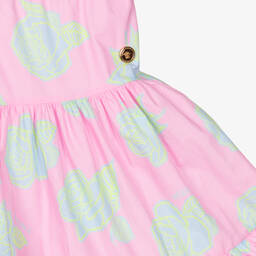 Versace-Girls Pink Rose Tiered Cotton Skirt | Childrensalon Outlet