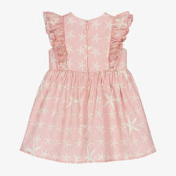 Versace-Розовое платье Stella Marina из хлопка для девочек | Childrensalon Outlet