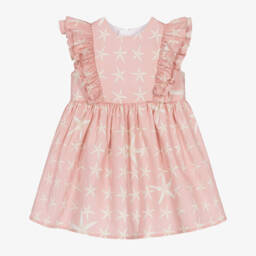 Versace-Розовое платье Stella Marina из хлопка для девочек | Childrensalon Outlet