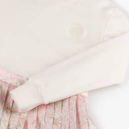 Versace-Girls Pink & White Medusa Dress | Childrensalon Outlet