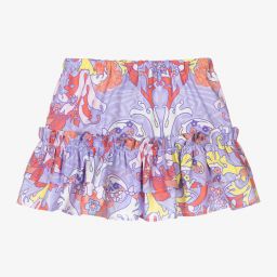 Versace-Girls Purple Baroccofest Skirt | Childrensalon Outlet