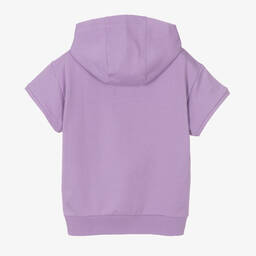 Versace-توب هودي قطن لون بنفسجي للبنات | Childrensalon Outlet