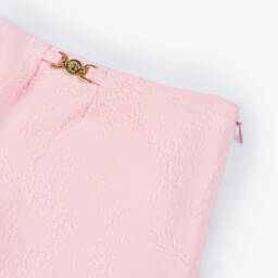 Versace-تنورة شورت بناتي جاكار وردي مزهر | Childrensalon Outlet