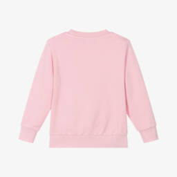 Versace-بلوزة قطنية وردية مزينة بوجه ميدوسا للبنات | Childrensalon Outlet