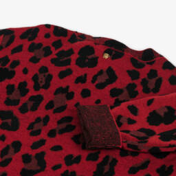 Versace-Girls Scarlet Leopard Wool Jumper | Childrensalon Outlet