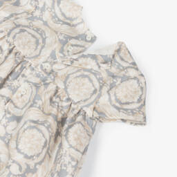 Versace-Шелковое платье с барочным изяществом для девочек | Childrensalon Outlet