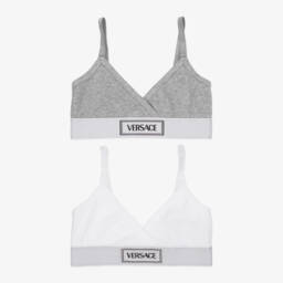 Versace-طقم حمالات صدر قطنية ناعمة للبنات | Childrensalon Outlet