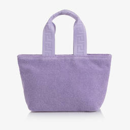 Versace-حقيبة قطن لون بنفسجي للبنات (27 سم) | Childrensalon Outlet