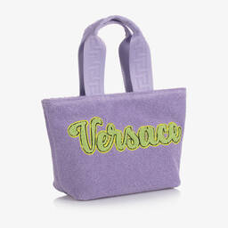 Versace-حقيبة قطن لون بنفسجي للبنات (27 سم) | Childrensalon Outlet