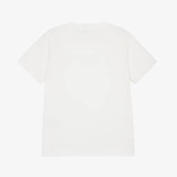 Versace-Girls White Tee with Gold Accent | Childrensalon Outlet