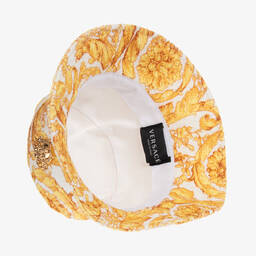 Versace-Gold Baroque Sun Hat | Childrensalon Outlet