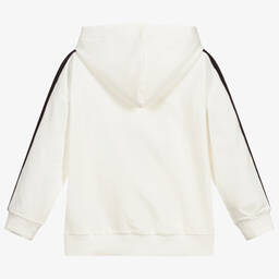 Versace-Ivory Logo Zip-Up Top | Childrensalon Outlet