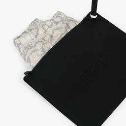 Versace-Junior Boys Grey & Ivory Barocco Swim Shorts | Childrensalon Outlet