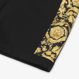 Versace-Шорты из роскошного черного трикотажа для мальчиков | Childrensalon Outlet