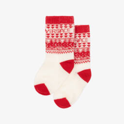 Versace-Junior Boys Red Knit Pattern Socks | Childrensalon Outlet
